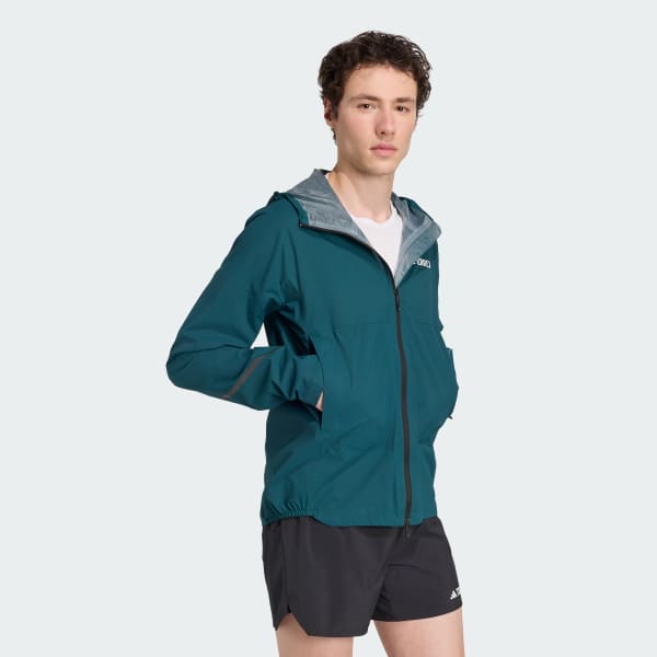 Green Terrex Xperior 2.5 Layer Light Climaproof Jacket