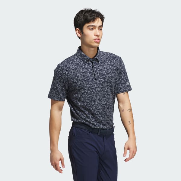 adidas Ultimate365 Micro Argyle Polo Shirt - Blue | Free