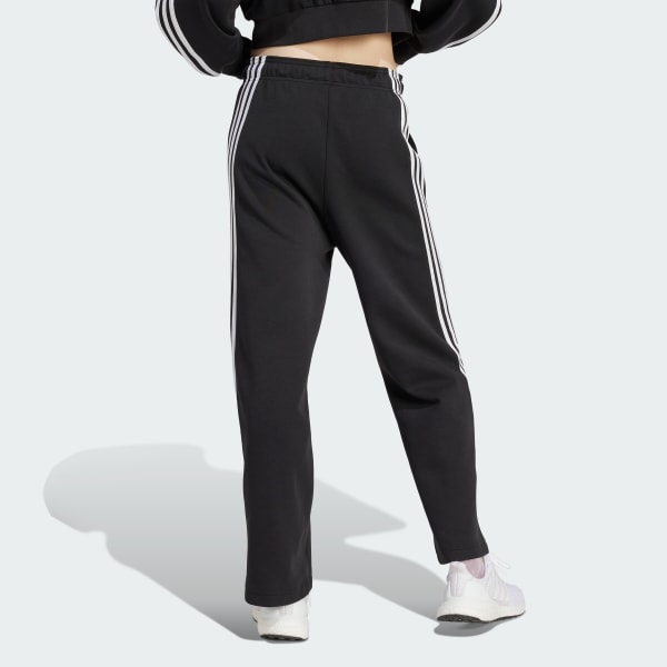 สีดำ กางเกงขายาว Future Icons 3-Stripes Open Hem