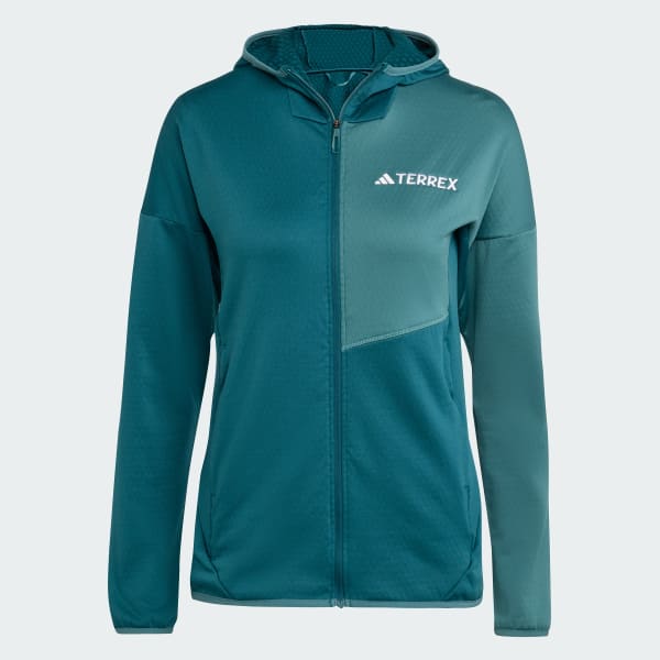 Grun Terrex Xperior CLIMAWARM leichte Fleece-Kapuzenjacke