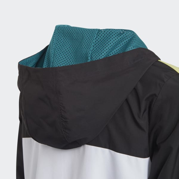 Turquoise Colorblock Windbreaker | adidas Canada