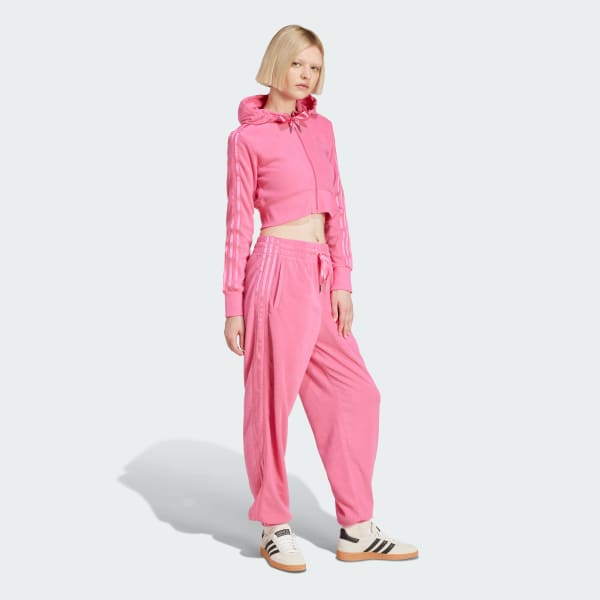 Ροζ Short Full-Zip Hoodie