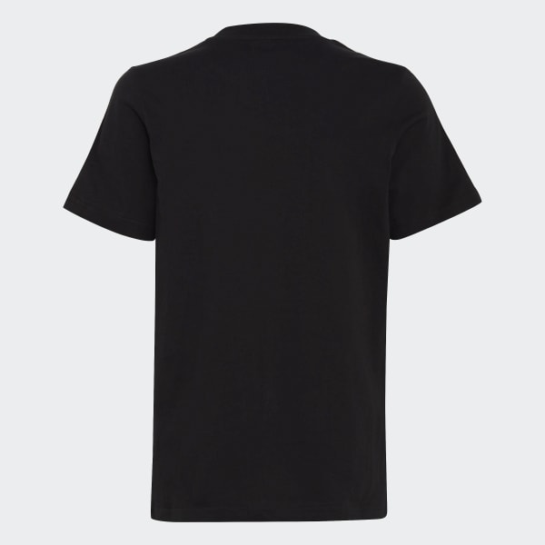 Svart Essentials 3-Stripes Cotton T-skjorte
