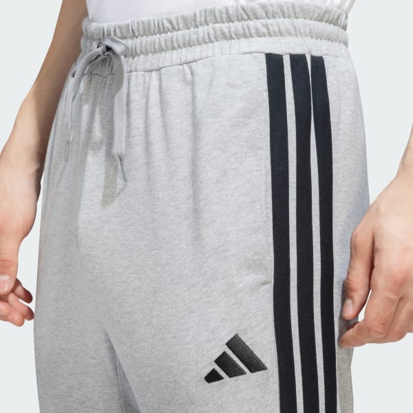 adidas 3 Stripes Single Jersey TO Pants - Grey | adidas India