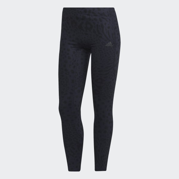 Blue FastImpact Running Leopard 7/8 Tights DAV29