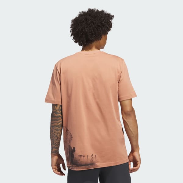 Brown Hoops Beach Tee