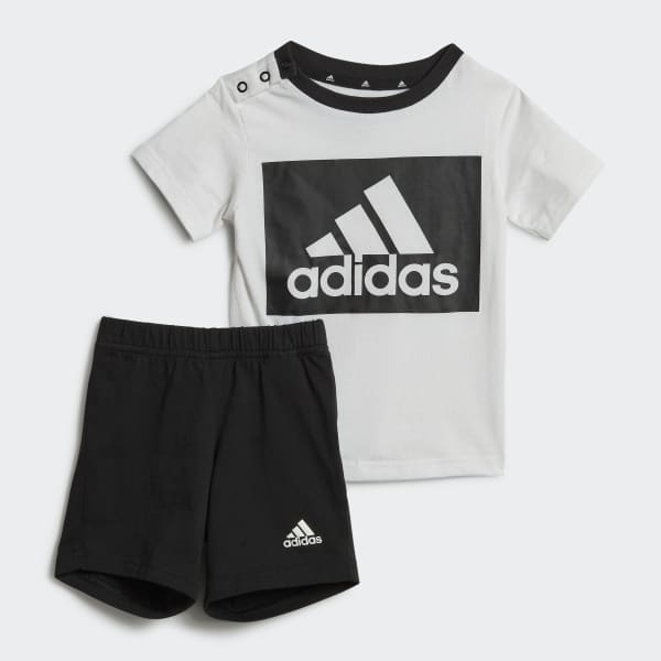 White Essentials Tee and Shorts Set 29248