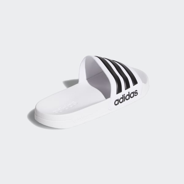 adidas cloudfoam slides white