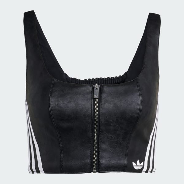 สีดำ เสื้อหนังเทียมสไตล์วินเทจ adidas Adilenium Season 3