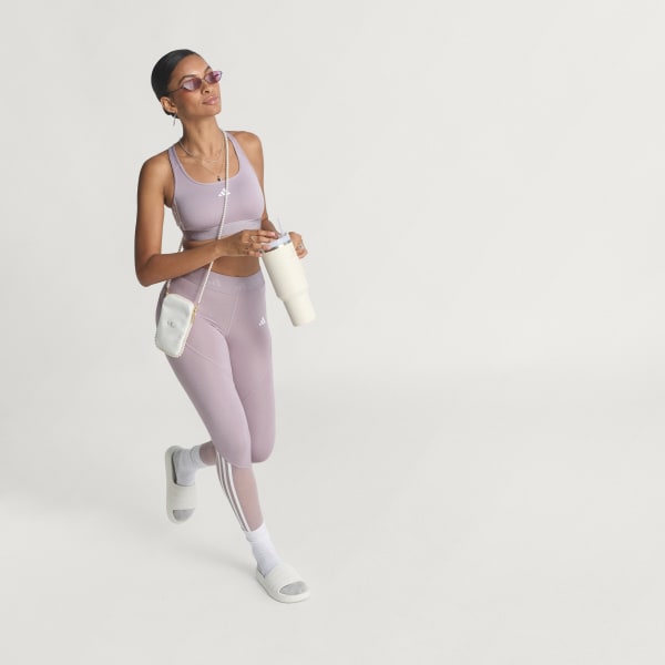 パープル パワーリアクト トレーニング ミディアムサポート ハイパーグラムブラ