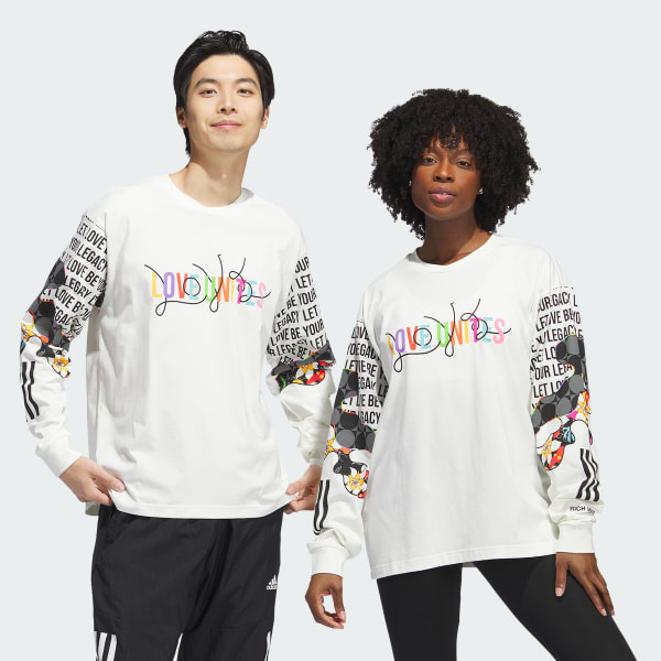 Branco Camiseta Estampada Manga Longa Pride (Unissex)