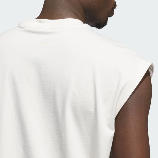 adidas Basketball Sleeveless Tee (Gender Neutral) - White
