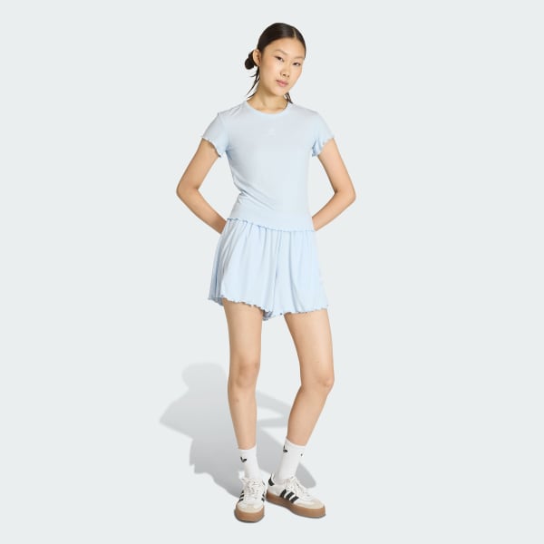 Mau-xanh-da-troi QUẦN SHORT ESSENTIALS VIỀN LƯỢN SÓNG