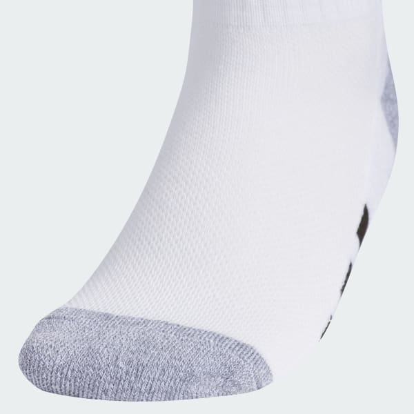 White Athletic Cushioned 6-Pack Quarter Socks Kids