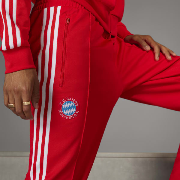 adidas FC Bayern Beckenbauer Track Pants Red adidas Thailand