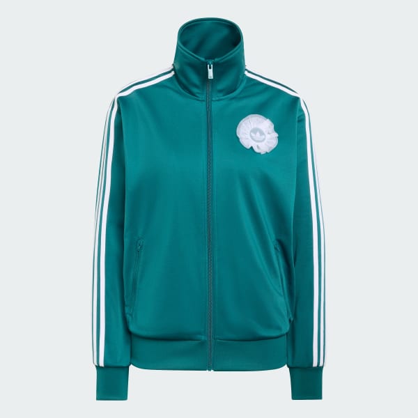 Turquesa Chaqueta Deportiva ADIDAS ORIGINALS FB TT LACE BRANDING