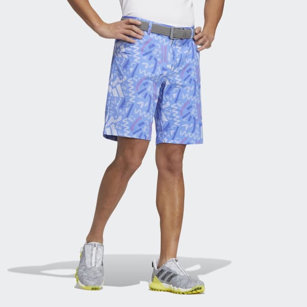 Blue Graphic Golf Shorts