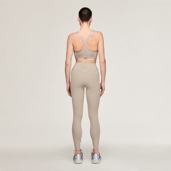 Beige adidas x entire studios Optime Training 7/8-Leggings