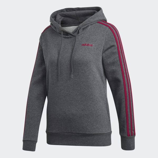 adidas three stripes hoodie grey