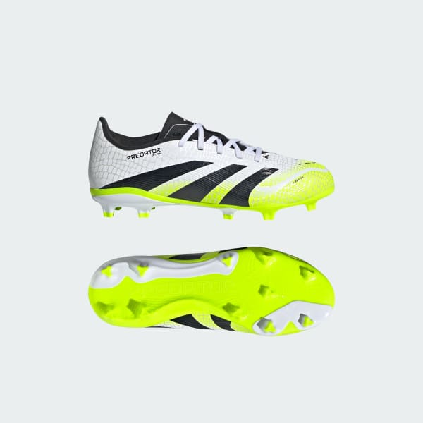 Blanco Zapatos de fútbol Predator League para terreno firme/multiterreno para niños