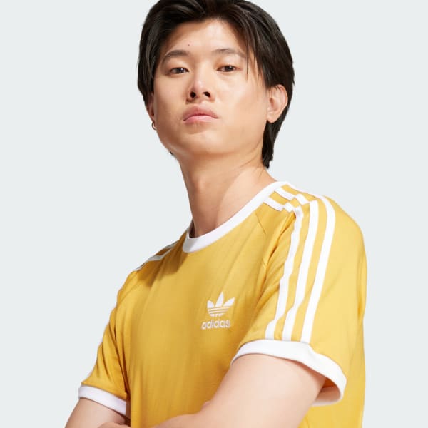 adidas Adicolor Classics 3 Stripes Tee Yellow adidas Singapore