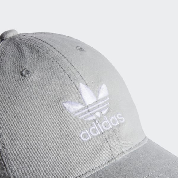 Grey Relaxed Strap-Back Hat