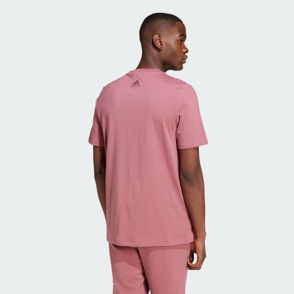 Rosado Polera Essentials Logo Grande Tejido Jersey