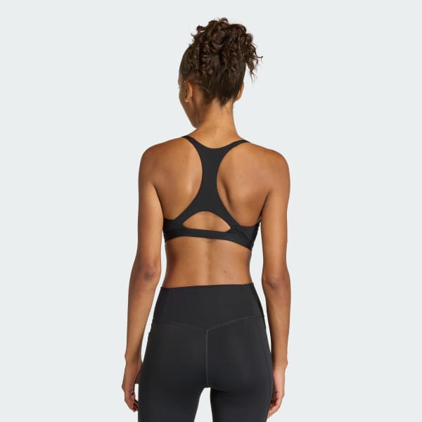 Preto Sutiã Suporte Leve Optime Essentials Workout
