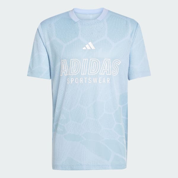 Azul Camisa Manga Curta Jacquard House of Tiro