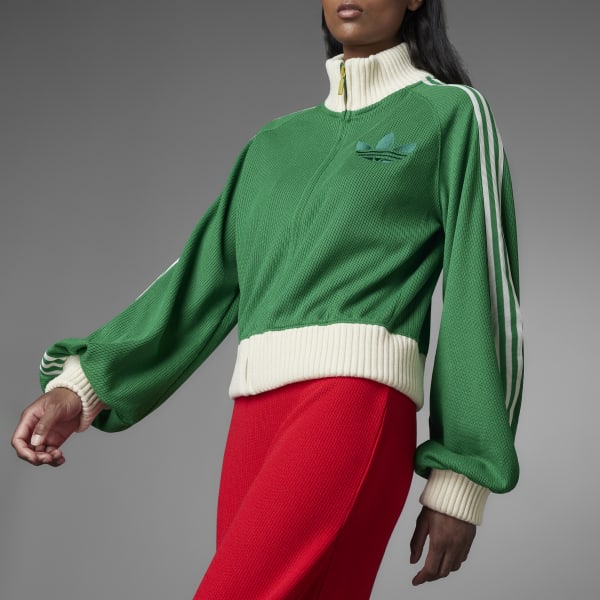 adidas Originals 'adicolor 70s' blouson track top in green