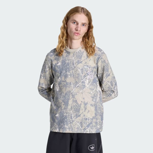 adidas ORIGINALS WAFFLE WORKWEAR LONG SLEEVE SHIRT - Beige | Free