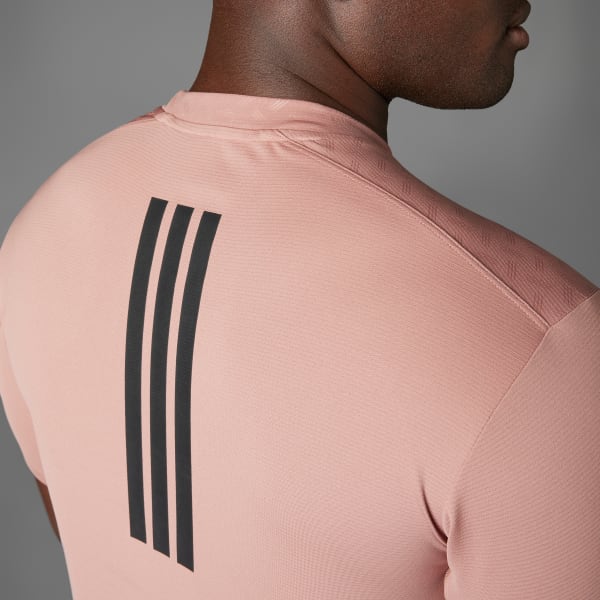 Rosa Power 3-Streifen T-Shirt