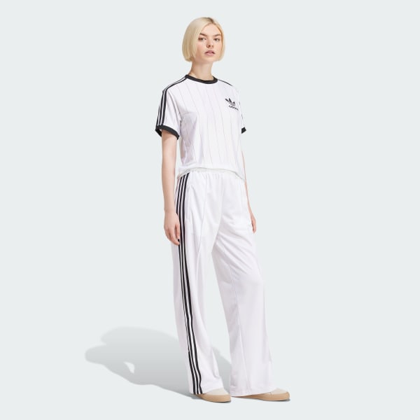 adidas Adicolor Firebird Loose Track Pants - White | Free