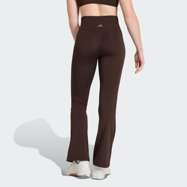 Marron LEGGING FLARE 3 BANDES STUDIO ALL ME X-OVER
