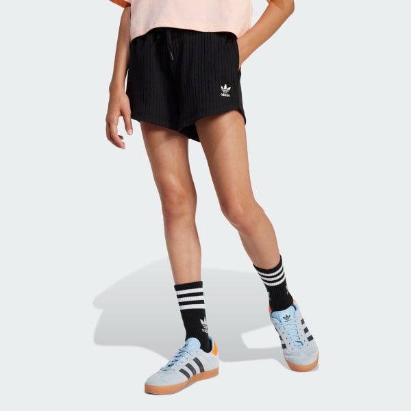 zwart Ribbed Short Kids