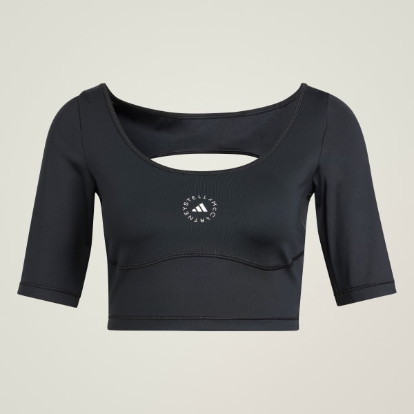 Preto Top Cropped adidas by Stella McCartney
