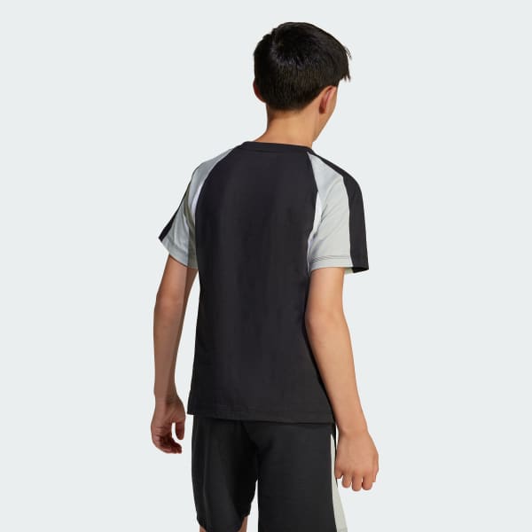 Black Seasonal Essentials Colorblock Tee Kids