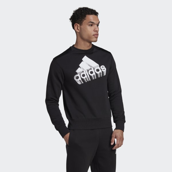 Black Essentials Brand Love French Terry Sweatshirt (Gender Neutral) LA584