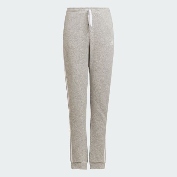 Grau adidas Essentials 3-Streifen French Terry Hose