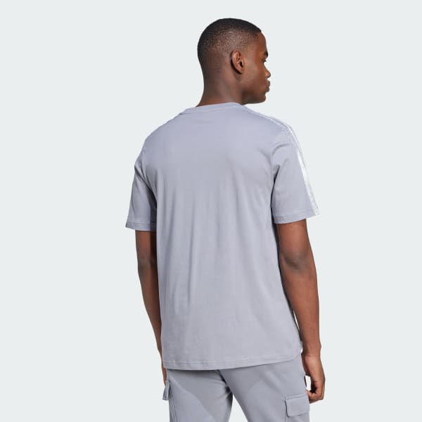 Cinzento T-shirt Colourblock AOP