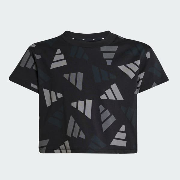 Negro Polo Corto Seasonal Essentials Logo Celebration Niños