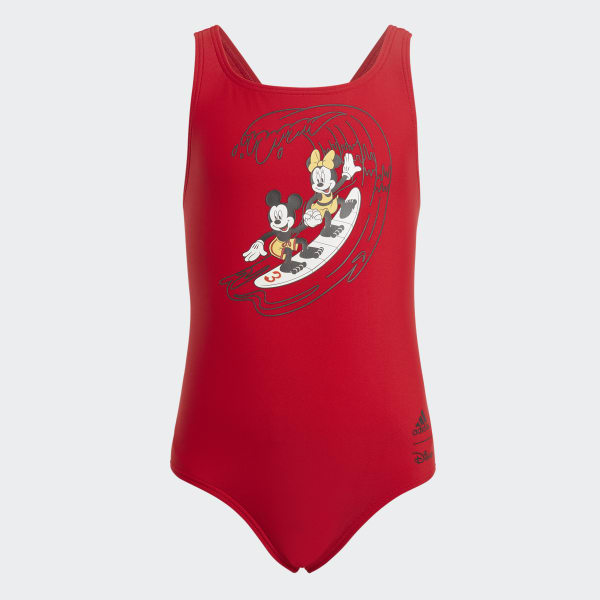 Czerwony adidas x Disney Minnie Mouse Surf Swimsuit
