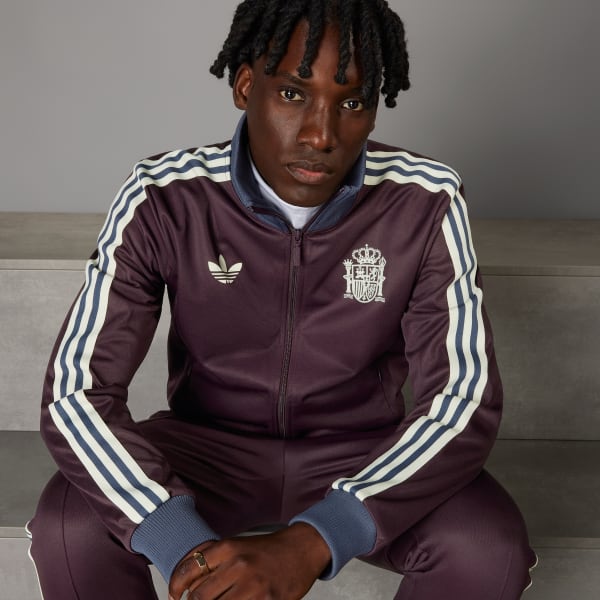 Adidas beckenbauer track top maroon discount