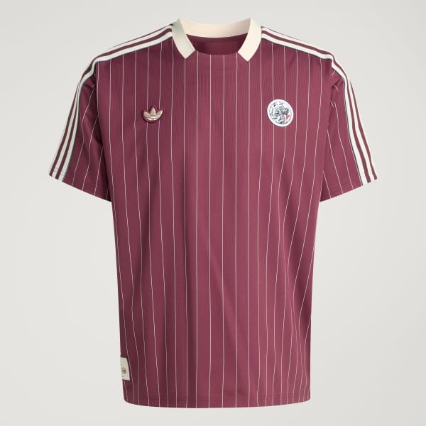 adidas Ajax Amsterdam Terrace Icons Jersey - Burgundy | Free