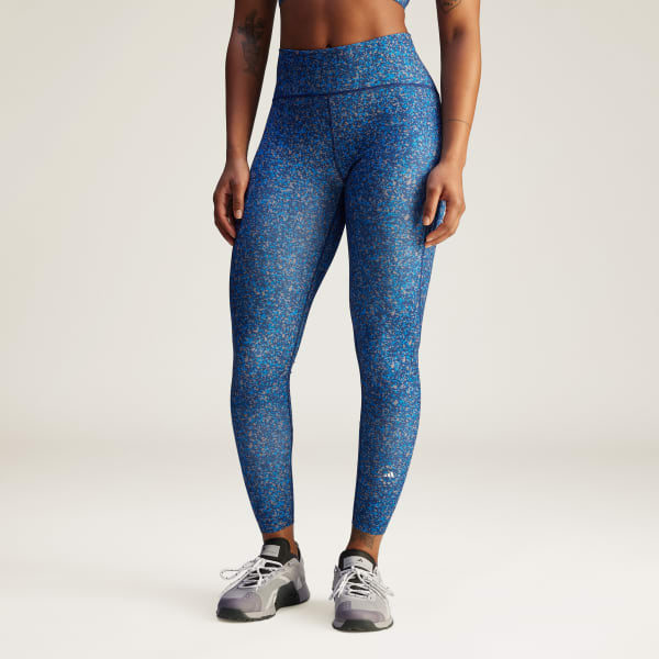 Blue adidas by Stella McCartney TruePurpose Optime Printed Training Leggings