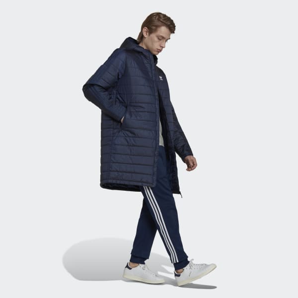 Blauw Gevoerde Jas O7453