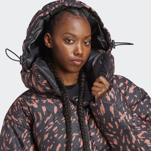 Brun adidas by Stella McCartney Mid-Length Printed Winter jakke