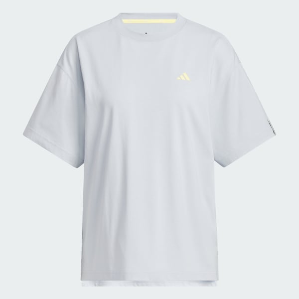 ブルー エッセンシャルズ プラス スモールロゴ ルーズフィット半袖Tシャツ