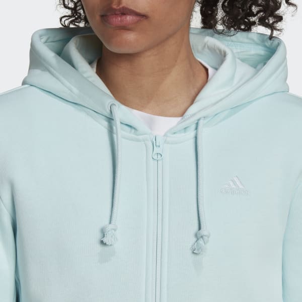 Blau ALL SZN Fleece Full-Zip Kapuzenjacke BY505