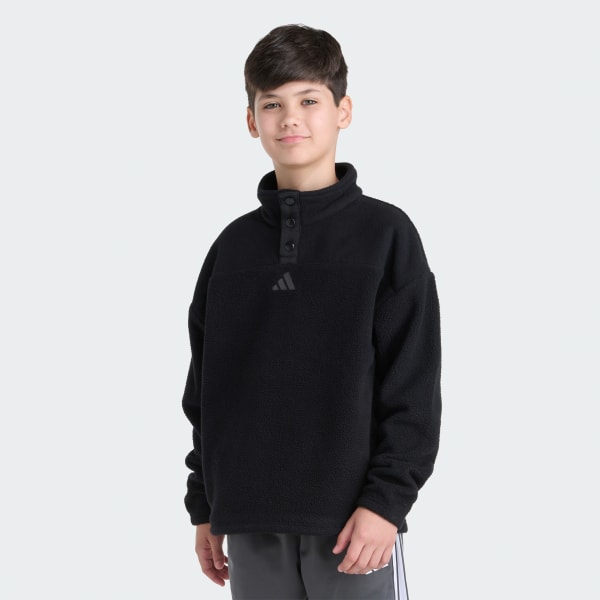 adidas Winterized Fleece Sweatshirt - Black | Free Shipping with